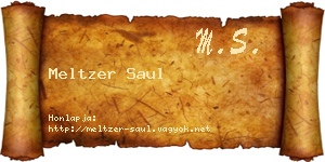 Meltzer Saul névjegykártya